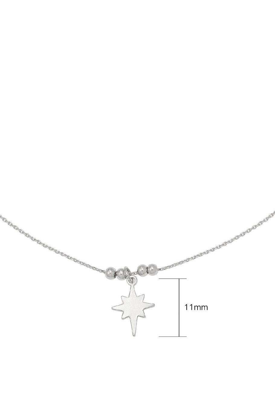Kolye Benim Yıldızım Ol Silver Color Copper Resim2